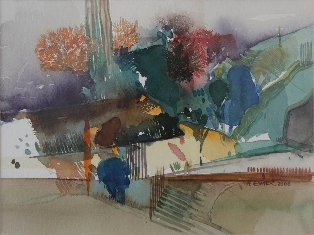 "İsimsiz" eseri HAKAN ESMER tarafından 2008 yılında 22x30 cm ölçülerinde Kağıt üzeri sulu boya tekniği ile yapılmıştır.