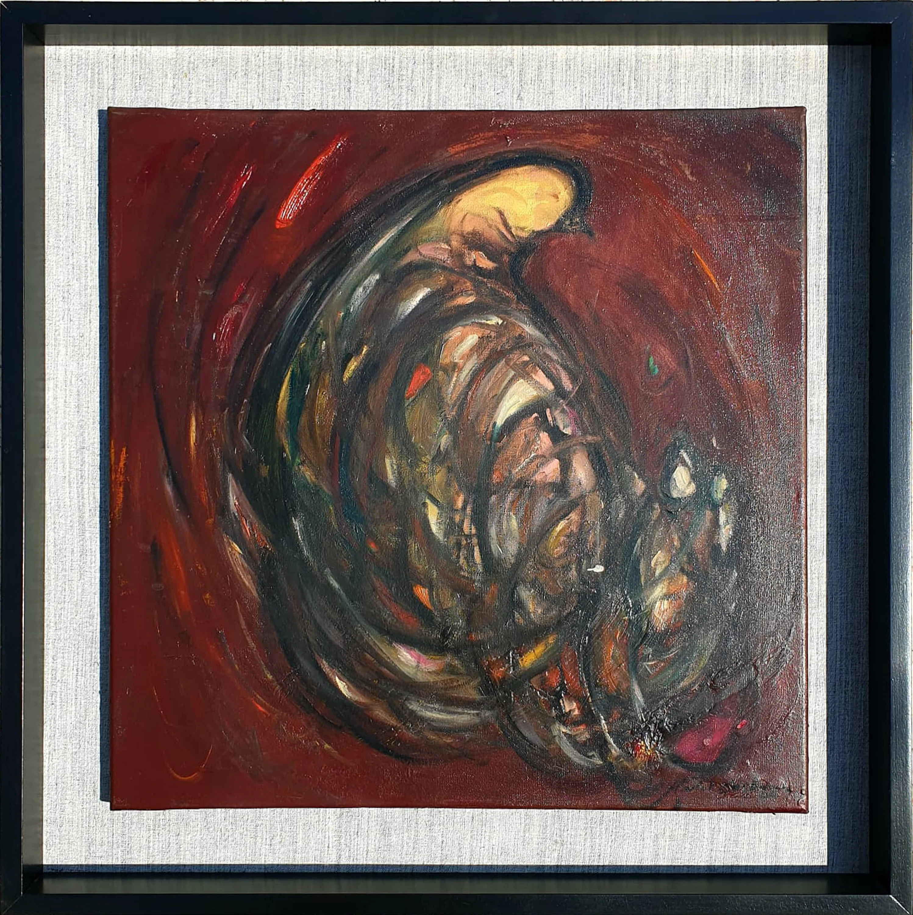 "İsimsiz" eseri HALİL COŞKUN tarafından 2012 yılında 50x50 cm ölçülerinde Tuval üzeri yağlı boya tekniği ile yapılmıştır.
