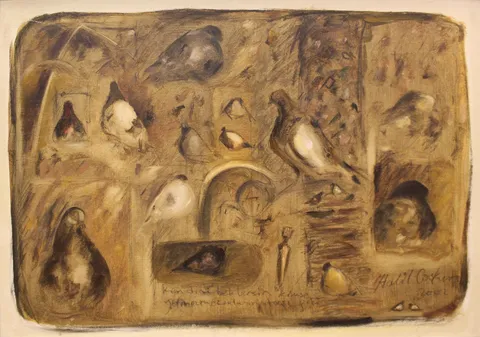 "İsimsiz" eseri HALİL COŞKUN tarafından 2002 yılında 47x67 cm ölçülerinde Tuval üzeri yağlı boya tekniği ile yapılmıştır.