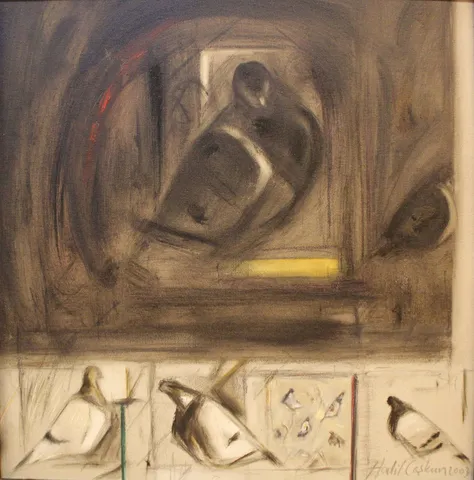 HALİL COŞKUN — “İsimsiz”, 2003 "İsimsiz" eseri HALİL COŞKUN tarafından 2003 yılında 39x39 cm ölçülerinde Tuval üzeri yağlı boya tekniği ile yapılmıştır.
