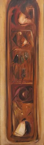 "İsimsiz" eseri HALİL COŞKUN tarafından 2005 yılında 94x30 cm ölçülerinde Tuval üzeri yağlı boya tekniği ile yapılmıştır.