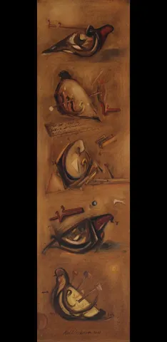 "İsimsiz" eseri HALİL COŞKUN tarafından 2008 yılında 120x33 cm ölçülerinde Tuval üzeri yağlı boya tekniği ile yapılmıştır.