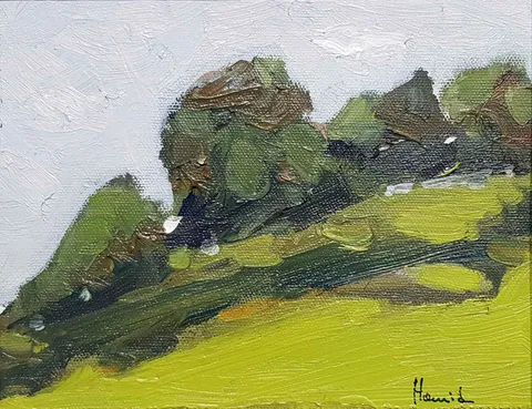 "İsimsiz" eseri HAMİD ALİOĞLU tarafından 2018 yılında 15x20 cm ölçülerinde Tuval üzeri yağlı boya tekniği ile yapılmıştır.