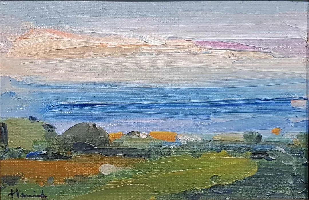 "İsimsiz" eseri HAMİD ALİOĞLU tarafından 2018 yılında 12x15 cm ölçülerinde Tuval üzeri yağlı boya tekniği ile yapılmıştır.