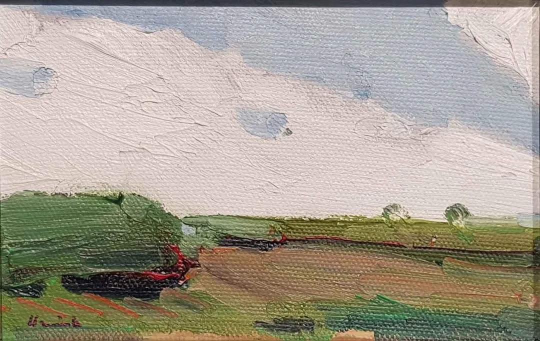 yakınlaştır "İsimsiz" eseri HAMİD ALİOĞLU tarafından 2018 yılında 10x15 cm ölçülerinde Tuval üzeri yağlı boya tekniği ile yapılmıştır.