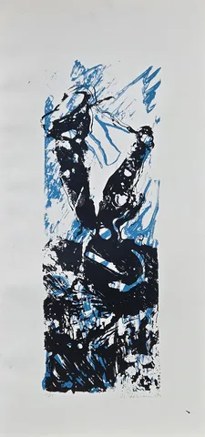 HASAN KIRAN — “İsimsiz”, 1994 "İsimsiz" eseri HASAN KIRAN tarafından 1994 yılında 66x32 cm ölçülerinde Linolyum Baskı tekniği ile yapılmıştır.