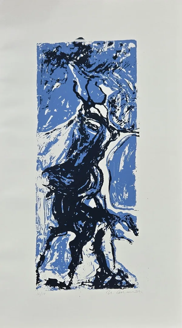 "İsimsiz" eseri HASAN KIRAN tarafından 1994 yılında 66x32 cm ölçülerinde Linolyum Baskı tekniği ile yapılmıştır.