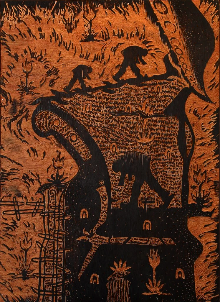 yakınlaştır "İsimsiz" eseri HASAN KIRAN tarafından 110x80 cm ölçülerinde Kalıp tekniği ile yapılmıştır.