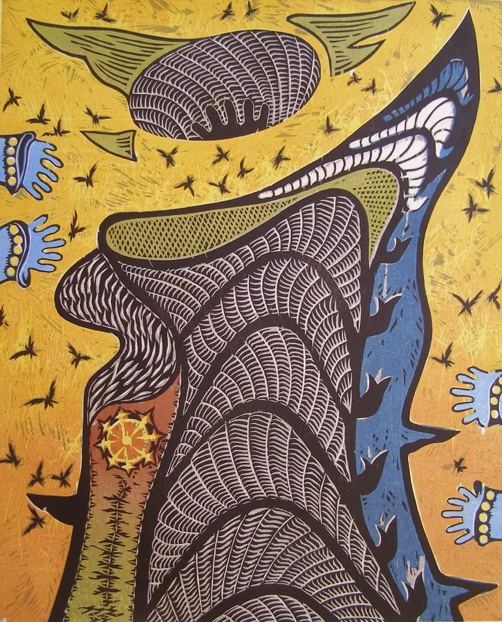 "İsimsiz-2" eseri HASAN KIRAN tarafından 2011 yılında 56x45 cm ölçülerinde Ağaç Baskı tekniği ile yapılmıştır.