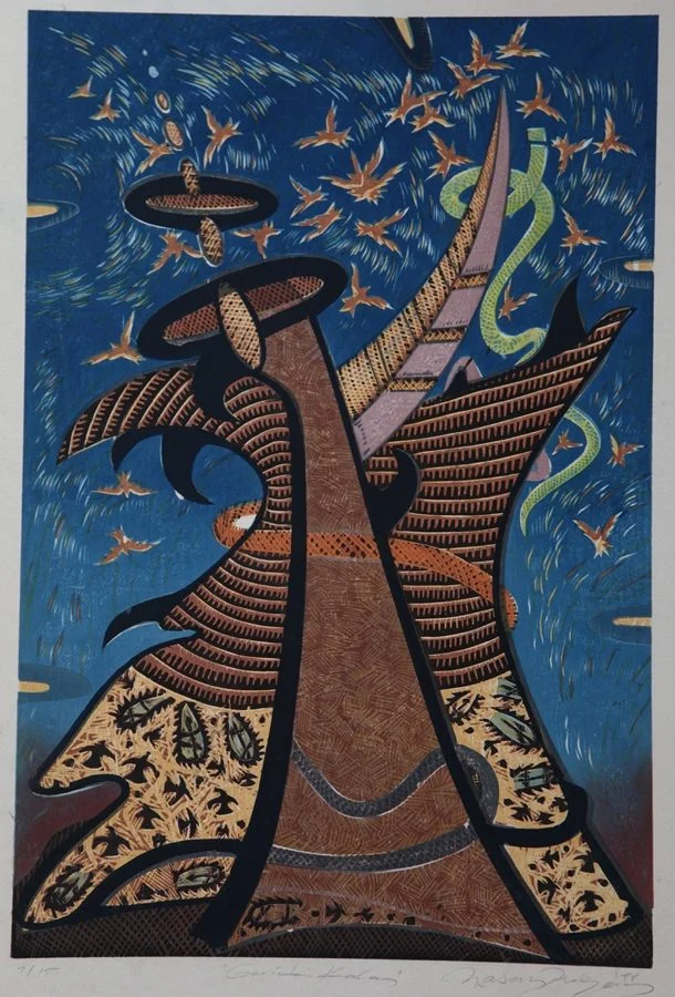 yakınlaştır "Geride Kalan" eseri HASAN KIRAN tarafından 2011 yılında 67x45 cm ölçülerinde Ağaç Baskı tekniği ile yapılmıştır.