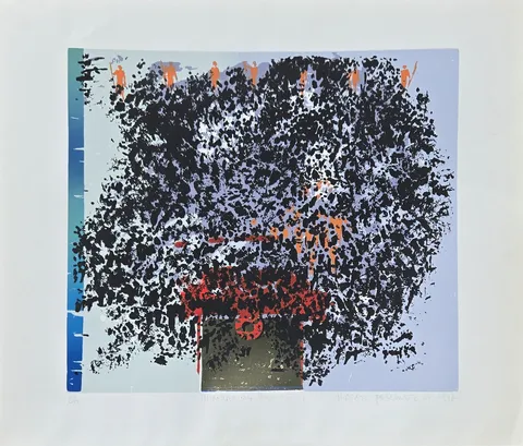 "İnsanlarımız üzerine" eseri HASAN PEKMEZCİ tarafından 1997 yılında 59x70 cm ölçülerinde Serigrafi tekniği ile yapılmıştır.