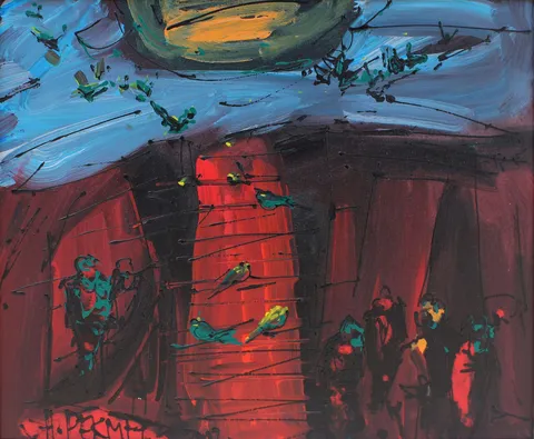 HASAN PEKMEZCİ — “İsimsiz”, 2009 "İsimsiz" eseri HASAN PEKMEZCİ tarafından 2009 yılında 50x60 cm ölçülerinde Tuval üzeri yağlı boya tekniği ile yapılmıştır.