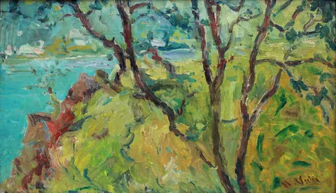 HASAN VECİH BEREKETOĞLU — “İsimsiz” "İsimsiz" eseri HASAN VECİH BEREKETOĞLU tarafından 28x48 cm ölçülerinde Duralit üzeri yağlı boya tekniği ile yapılmıştır.