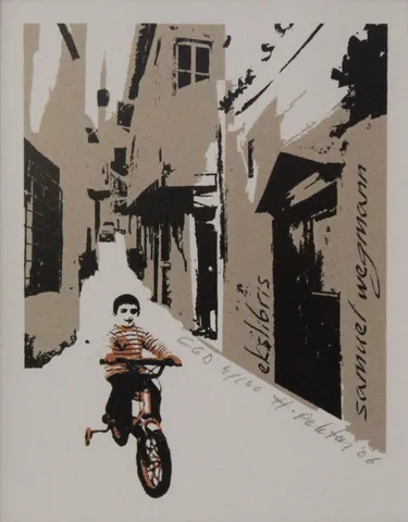 "İsimsiz" eseri HASİP PEKTAŞ tarafından 2006 yılında 11x9 cm ölçülerinde Exlibris tekniği ile yapılmıştır.