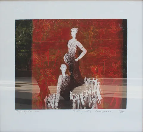 HAYATİ MİSMAN — “İsimsiz”, 1984 "İsimsiz" eseri HAYATİ MİSMAN tarafından 1984 yılında 40x50 cm ölçülerinde Gravür tekniği ile yapılmıştır.