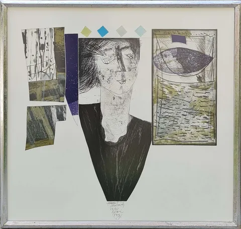 HAYATİ MİSMAN — “İsimsiz”, 1997 "İsimsiz" eseri HAYATİ MİSMAN tarafından 1997 yılında 67x70 cm ölçülerinde Gravür tekniği ile yapılmıştır.