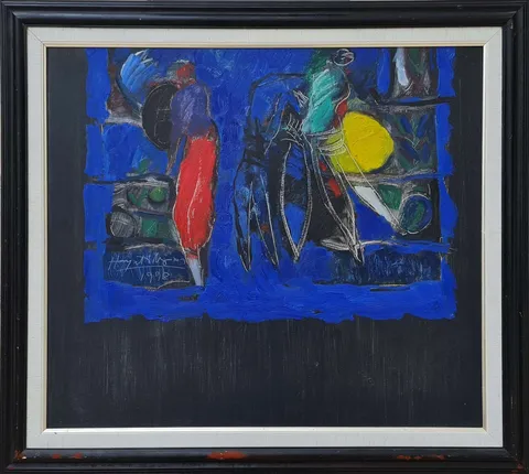 "İsimsiz" eseri HAYATİ MİSMAN tarafından 1998 yılında 58x66 cm ölçülerinde Tuval üzeri yağlı boya tekniği ile yapılmıştır.