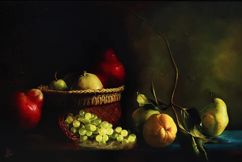 "İsimsiz" eseri HÜSEYİN FEYZULLAH tarafından 2014 yılında 100x150 cm ölçülerinde Tuval üzeri yağlı boya tekniği ile yapılmıştır.