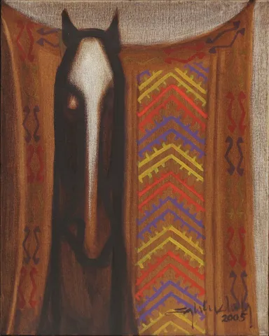 "İsimsiz" eseri HÜSEYİN ŞAHBUDAK tarafından 2005 yılında 50x40 cm ölçülerinde Tuval üzeri yağlı boya tekniği ile yapılmıştır.