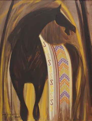 "İsimsiz" eseri HÜSEYİN ŞAHBUDAK tarafından 2005 yılında 80x60 cm ölçülerinde Tuval üzeri yağlı boya tekniği ile yapılmıştır.