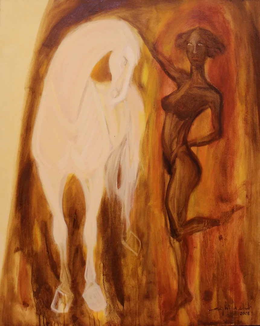 "İsimsiz" eseri HÜSEYİN ŞAHBUDAK tarafından 2003 yılında 100x80 cm ölçülerinde Tuval üzeri yağlı boya tekniği ile yapılmıştır.