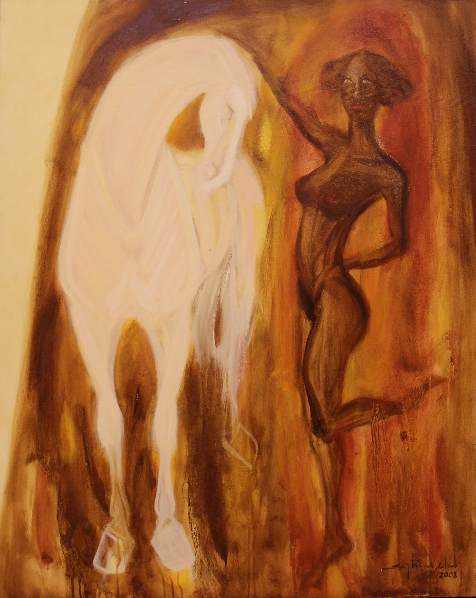 "İsimsiz" eseri HÜSEYİN ŞAHBUDAK tarafından 2003 yılında 100x80 cm ölçülerinde Tuval üzeri yağlı boya tekniği ile yapılmıştır.
