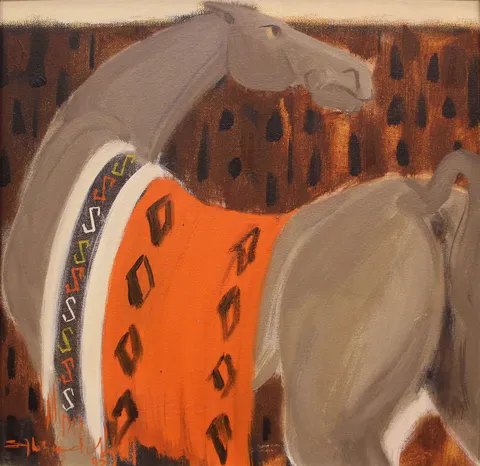 "İsimsiz" eseri HÜSEYİN ŞAHBUDAK tarafından 1995 yılında 39x39 cm ölçülerinde Tuval üzeri yağlı boya tekniği ile yapılmıştır.