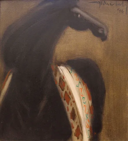 "İsimsiz" eseri HÜSEYİN ŞAHBUDAK tarafından 1996 yılında 48x43 cm ölçülerinde Tuval üzeri yağlı boya tekniği ile yapılmıştır.