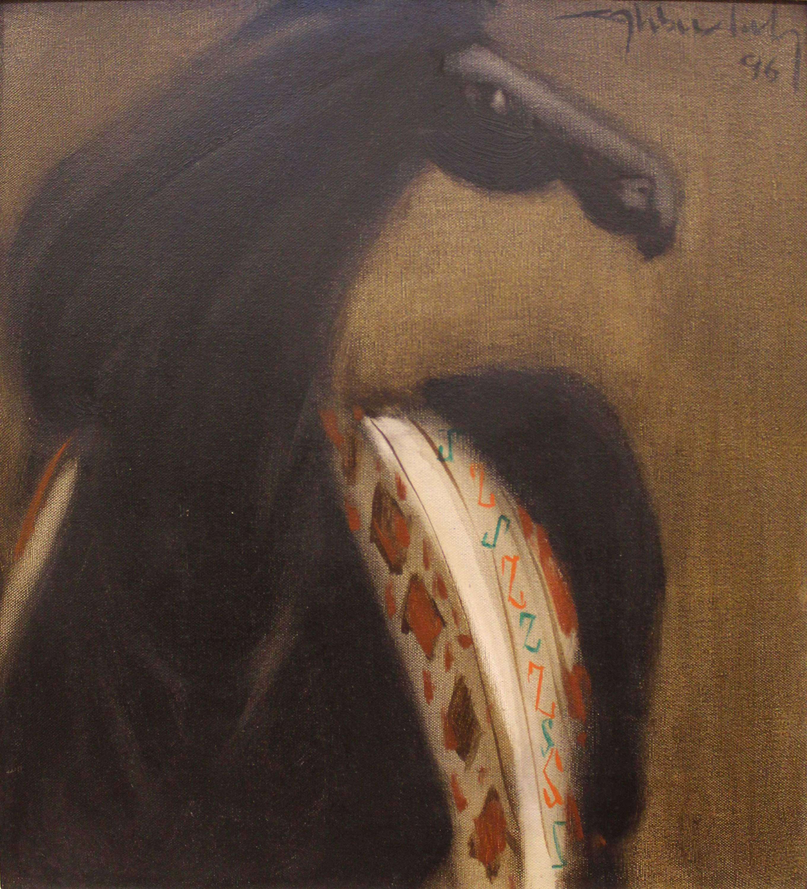 "İsimsiz" eseri HÜSEYİN ŞAHBUDAK tarafından 1996 yılında 48x43 cm ölçülerinde Tuval üzeri yağlı boya tekniği ile yapılmıştır.