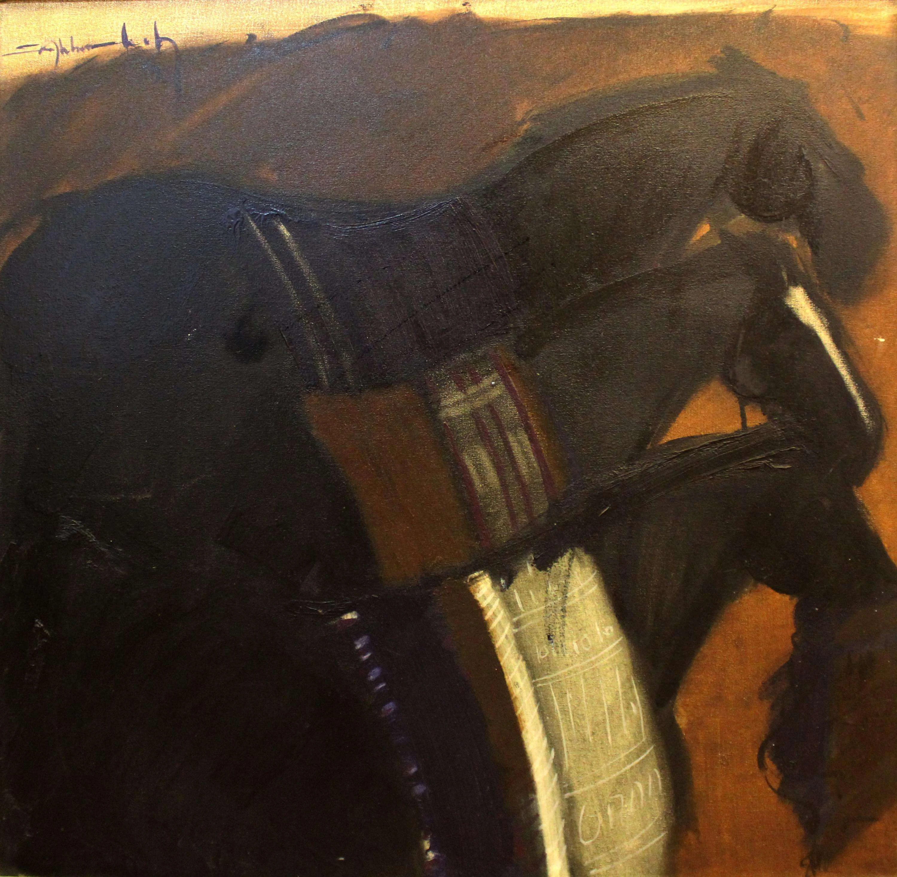 "İsimsiz" eseri HÜSEYİN ŞAHBUDAK tarafından 1990 yılında 80x80 cm ölçülerinde Tuval üzeri yağlı boya tekniği ile yapılmıştır.