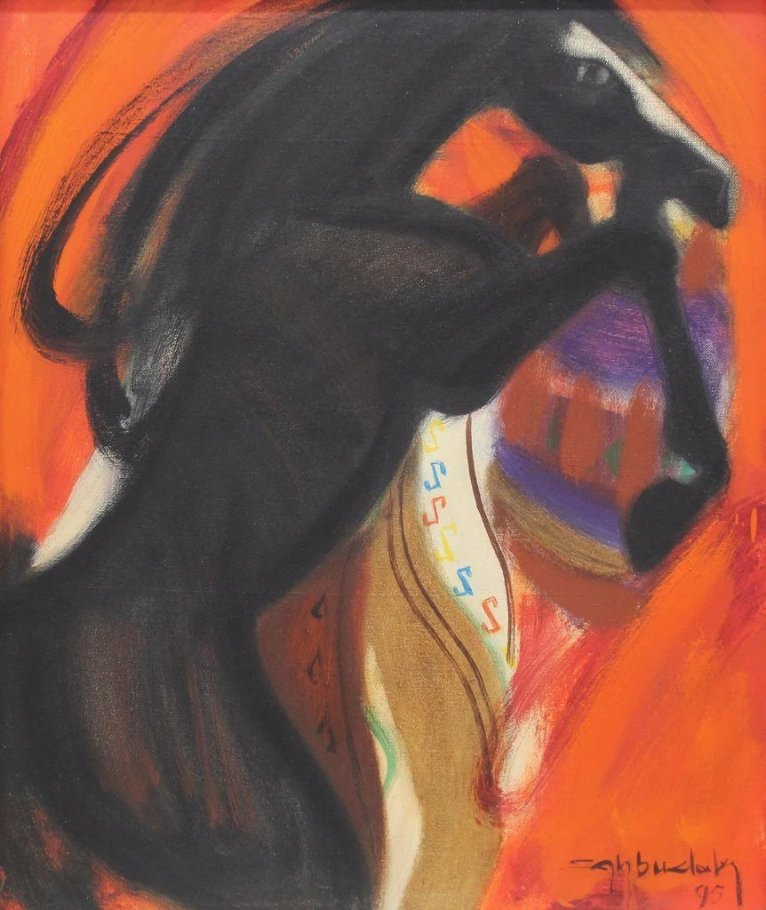yakınlaştır "İsimsiz" eseri HÜSEYİN ŞAHBUDAK tarafından 1995 yılında 60x50 cm ölçülerinde Tuval üzeri yağlı boya tekniği ile yapılmıştır.