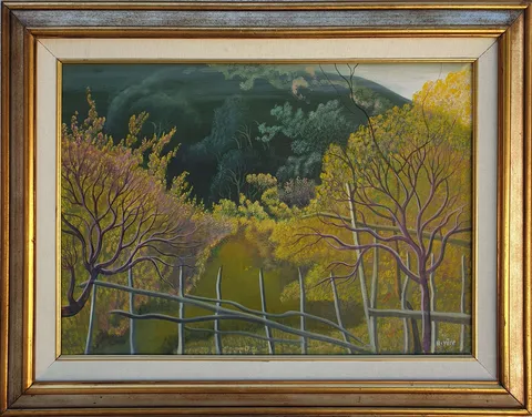 HÜSEYİN YÜCE — “İsimsiz” "İsimsiz" eseri HÜSEYİN YÜCE tarafından 50x70 cm ölçülerinde Tuval üzeri yağlı boya tekniği ile yapılmıştır.