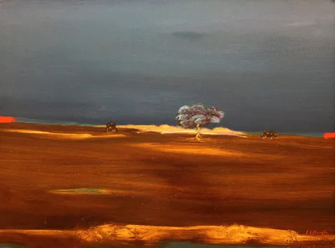 "Kökler" eseri İBRAHİM ÇİFTÇİOĞLU tarafından 1984 yılında 70x95 cm ölçülerinde Tuval üzeri yağlı boya tekniği ile yapılmıştır.