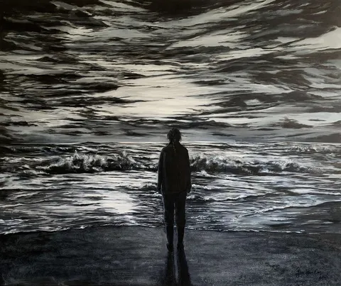 "The Power Of Loneliness-2" eseri İLHAN HARUN CAN tarafından 2023 yılında 100x120 cm ölçülerinde Tuval üzeri yağlı boya tekniği ile yapılmıştır.