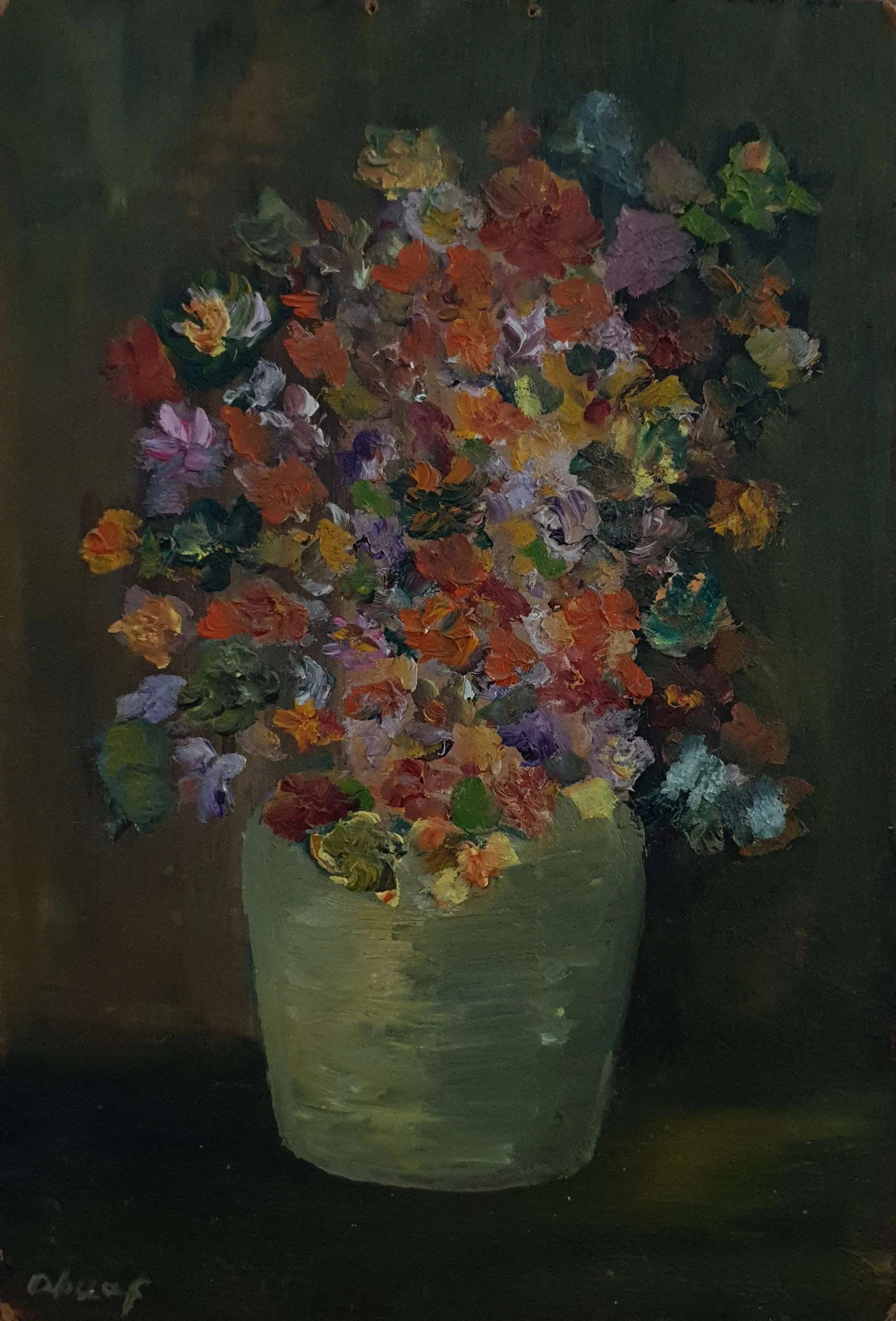 "İsimsiz" eseri İSİM OKUNAMADI tarafından 33x22 cm ölçülerinde Duralit üzeri yağlı boya tekniği ile yapılmıştır.