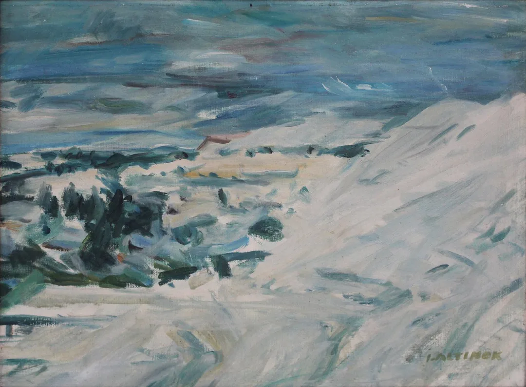 "İsimsiz" eseri İSMAİL ALTINOK tarafından 30x40 cm ölçülerinde Pres tuval üzeri yağlı boya tekniği ile yapılmıştır.