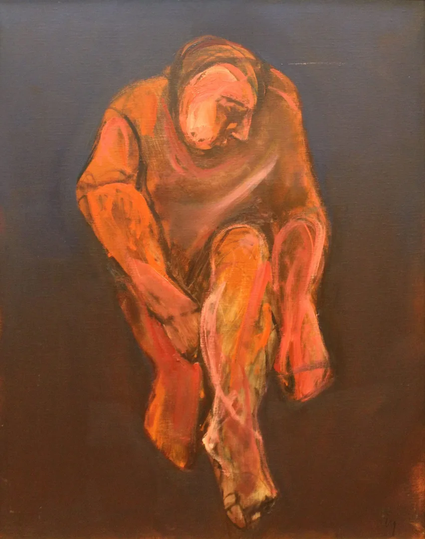 yakınlaştır "İsimsiz" eseri İSMAİL YILDIRIM tarafından 2002 yılında 92x73 cm ölçülerinde Tuval üzeri yağlı boya tekniği ile yapılmıştır.