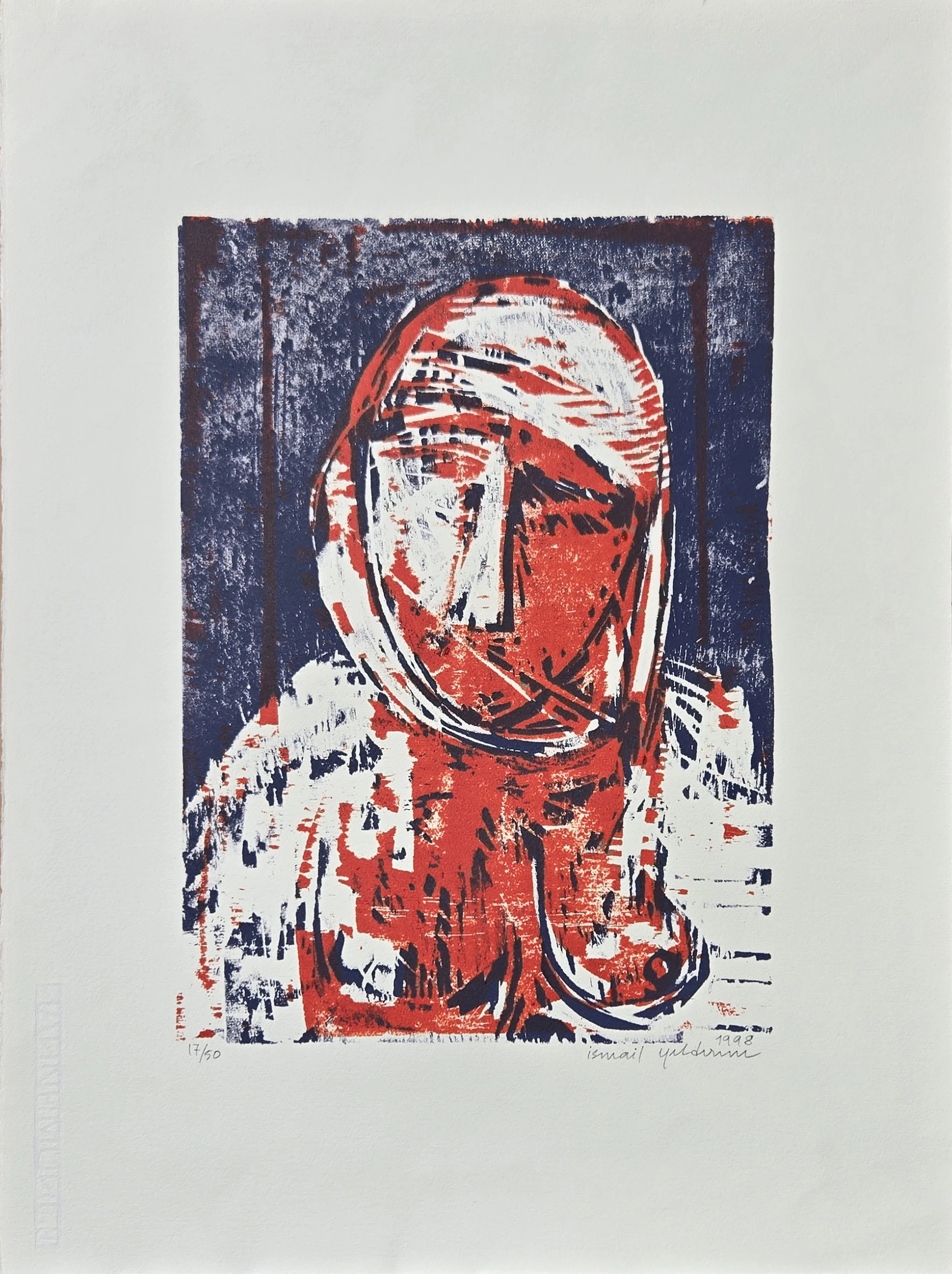 "Çığlık" eseri İSMAİL YILDIRIM tarafından 1998 yılında 54x40 cm ölçülerinde Ağaç Baskı tekniği ile yapılmıştır.