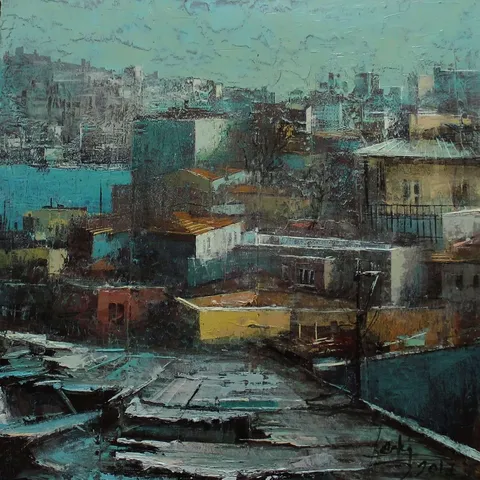 "İsimsiz" eseri KADİR ABLAK tarafından 2017 yılında 40x40 cm ölçülerinde Tuval üzeri yağlı boya tekniği ile yapılmıştır.