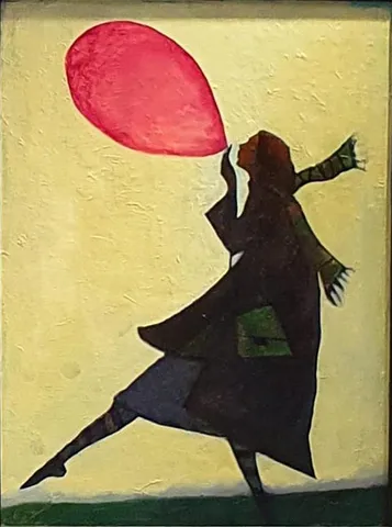 "Pembe Balonlu Kadın" eseri KADİR ÖZTOPRAK tarafından 2019 yılında 70x50 cm ölçülerinde Tuval üzeri yağlı boya tekniği ile yapılmıştır.