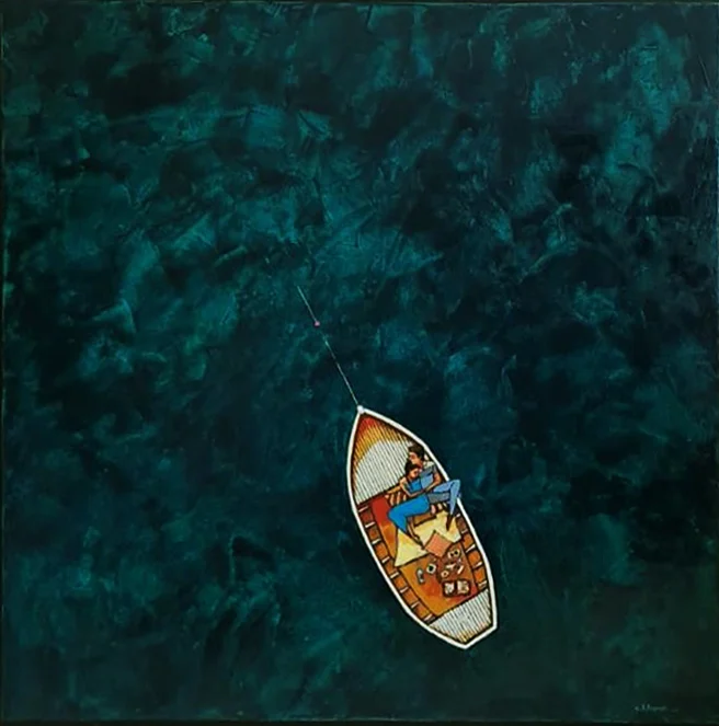 "İsimsiz" eseri KADİR ÖZTOPRAK tarafından 2022 yılında 80x80 cm ölçülerinde Tuval üzeri yağlı boya tekniği ile yapılmıştır.