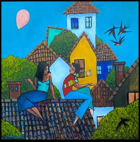 KADİR ÖZTOPRAK — “İsimsiz”, 2020 "İsimsiz" eseri KADİR ÖZTOPRAK tarafından 2020 yılında 60x60 cm ölçülerinde Tuval üzeri yağlı boya tekniği ile yapılmıştır.