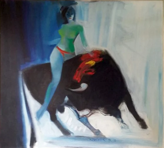 "İsimsiz" eseri KAYIHAN KESKİNOK tarafından 1997 yılında 90x110 cm ölçülerinde Tuval üzeri yağlı boya tekniği ile yapılmıştır.