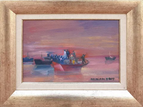 "Karadeniz Düğünü" eseri KAYIHAN KESKİNOK tarafından 2007 yılında 23x33 cm ölçülerinde Tuval üzeri yağlı boya tekniği ile yapılmıştır.