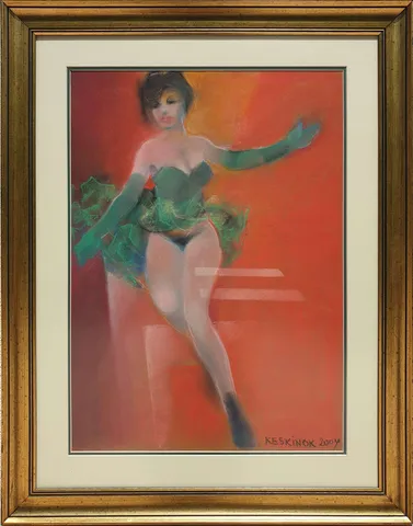 "Jokeyler" eseri KAYIHAN KESKİNOK tarafından 2004 yılında 60x42 cm ölçülerinde Kağıt üzeri pastel boya tekniği ile yapılmıştır.