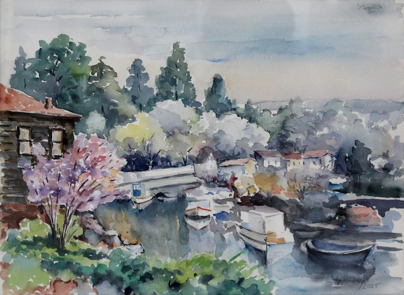 "Göksuda Bahar" eseri LÜTFÜ ÖZSOY tarafından 2005 yılında 27x37 cm ölçülerinde Kağıt üzeri sulu boya tekniği ile yapılmıştır.