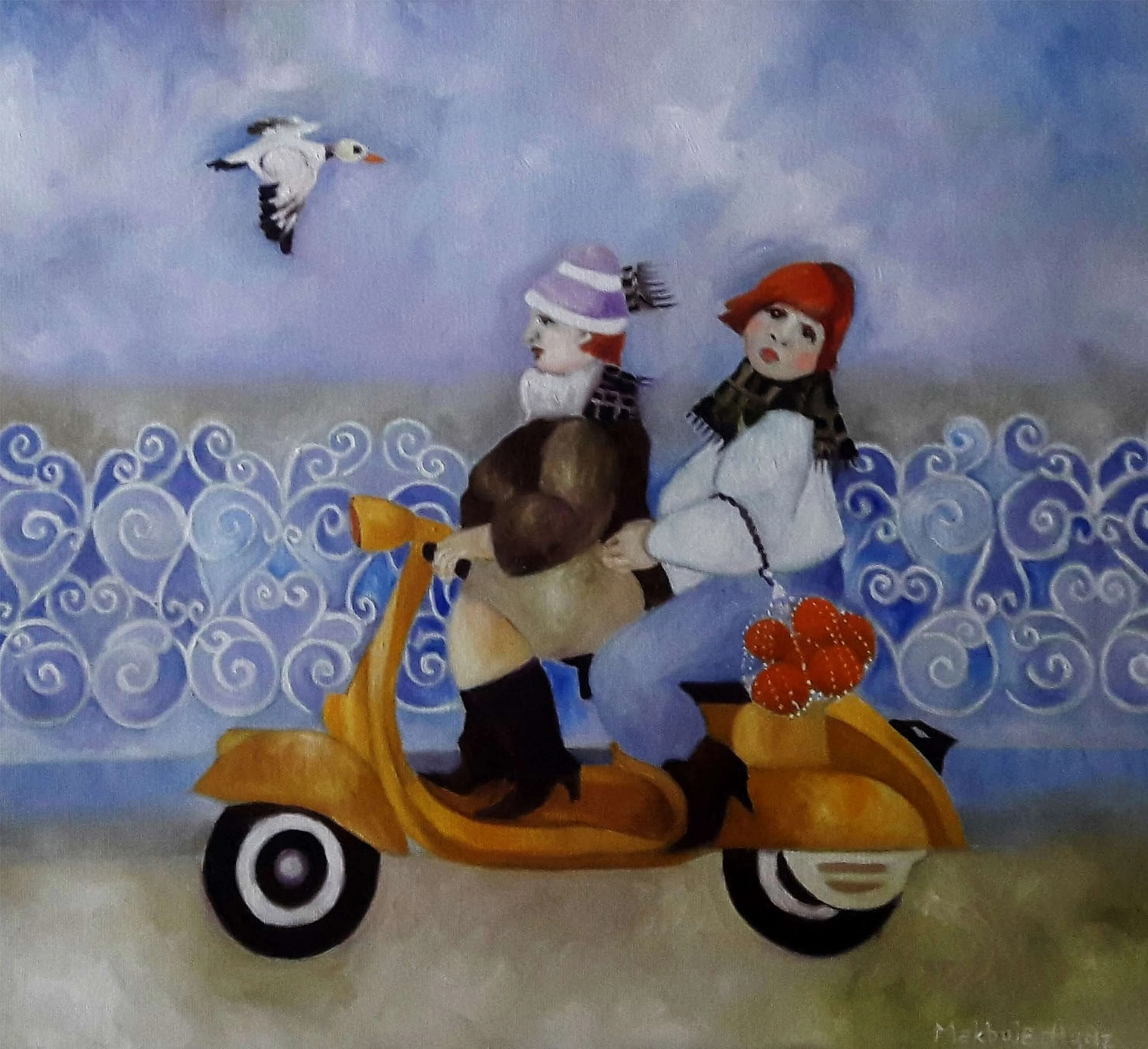 "İsimsiz" eseri MAKBULE AYAZ tarafından 2019 yılında 40x44 cm ölçülerinde Tuval üzeri yağlı boya tekniği ile yapılmıştır.
