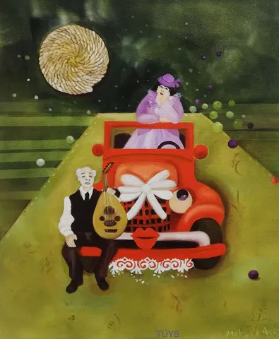 "İsimsiz" eseri MAKBULE AYAZ tarafından 2019 yılında 48x40 cm ölçülerinde Tuval üzeri yağlı boya tekniği ile yapılmıştır.