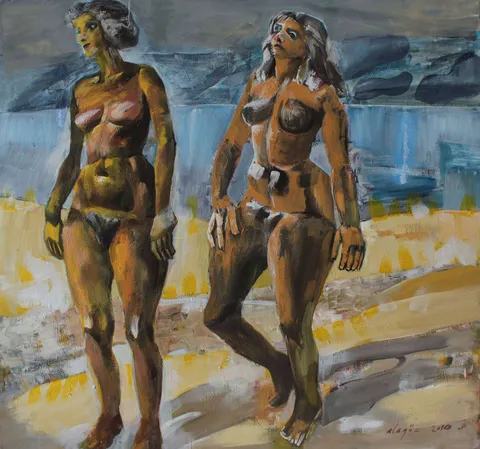 "İsimsiz" eseri MEHMET ALAGÖZ tarafından 2010 yılında 120x130 cm ölçülerinde Tuval üzeri yağlı boya tekniği ile yapılmıştır.