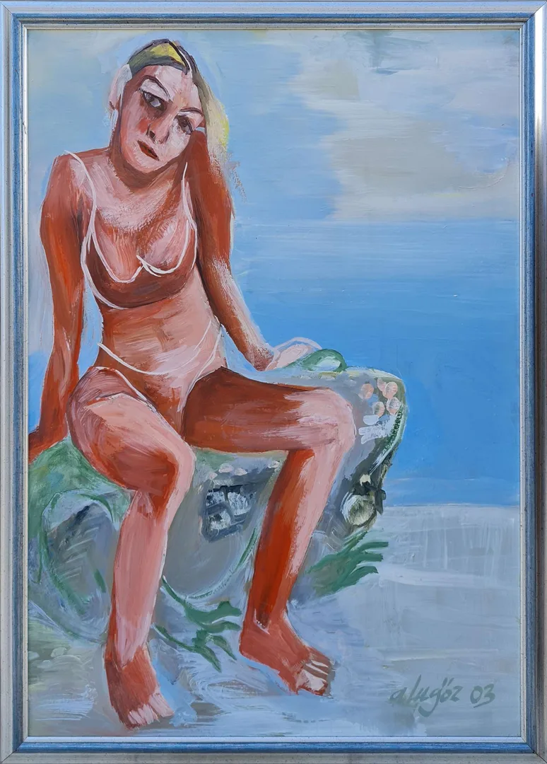 "İsimsiz" eseri MEHMET ALAGÖZ tarafından 2003 yılında 100x70 cm ölçülerinde Tuval üzeri yağlı boya tekniği ile yapılmıştır.
